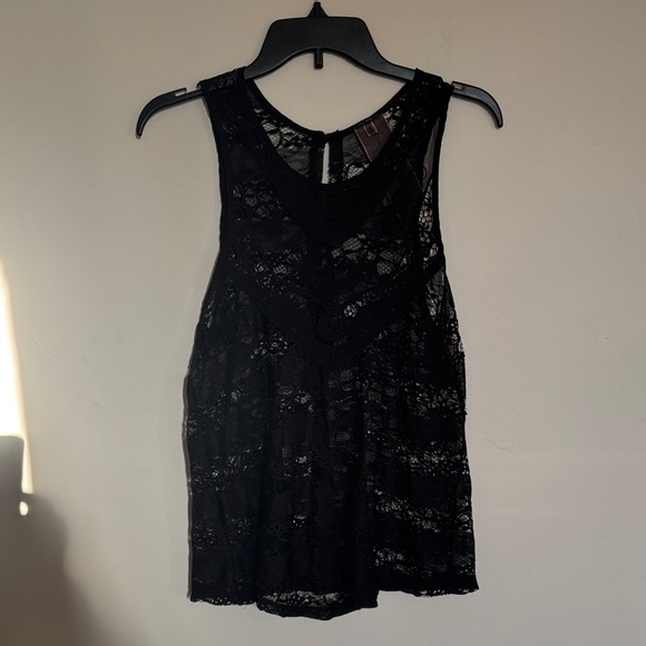 Moon Collection Tops - Moon Collection Black Lace Blouse